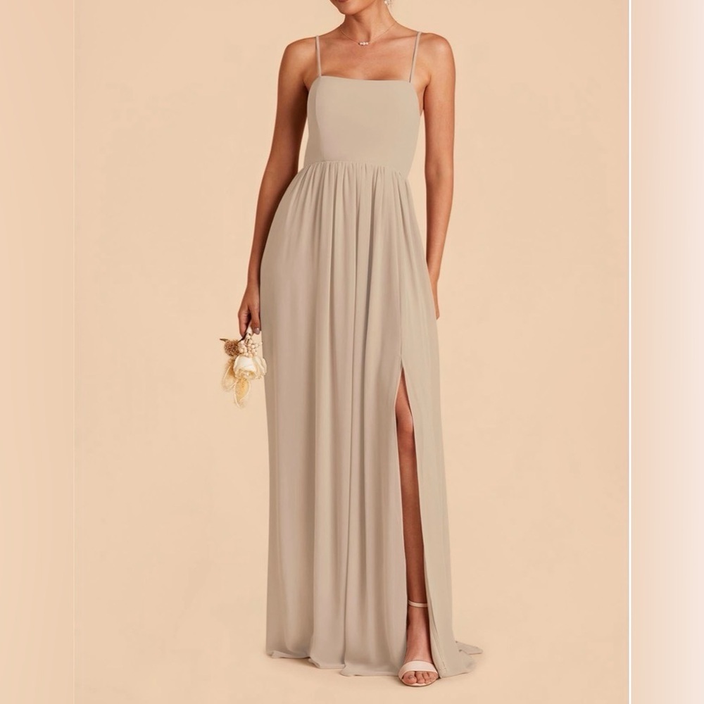 Birdy Grey Strapless Taupe Gown - Picture 6 of 9